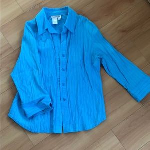 Pretty Blue Button Up